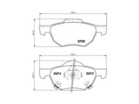 Set placute frana Honda ACCORD VII (CL) 2003-2016 #3 0986494135