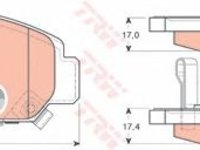 Set placute frana HONDA CIVIC VII Hatchback (EU, EP, EV) - OEM - TRW: GDB3268 - Cod intern: W02263996 - LIVRARE DIN STOC in 24 ore!!!