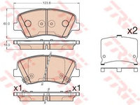 Set placute frana HYUNDAI ELANTRA limuzina (MD, UD) - OEM - TRW: GDB3552 - Cod intern: W02144981 - LIVRARE DIN STOC in 24 ore!!!