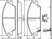 Set placute frana HYUNDAI EQUUS/CENTENNIAL - OEM - BOSCH: 0986494620|0 986 494 620 - Cod intern: W02658204 - LIVRARE DIN STOC in 24 ore!!!