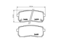 Set placute frana Hyundai ix55 2006-2016 #2 0986494327