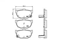 Set placute frana Hyundai LANTRA (J-1) 1990-1995 #2 029412