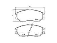 Set placute frana Hyundai TERRACAN (HP) 2001-2006 #2 0986494347