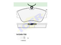 Set placute frana Icer 141049700, parte montare : Punte Fata