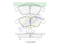 Set placute frana Icer 141104, parte montare : Punte Fata