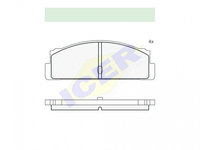 Set placute frana Icer 180067, parte montare : Punte Spate