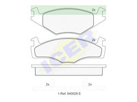 Set placute frana Icer 180460, parte montare : Punte Fata