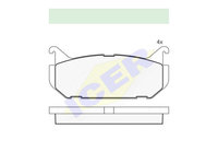 Set placute frana Icer 181110, parte montare : Punte Spate