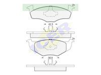 Set placute frana Icer 181130, parte montare : Punte Fata