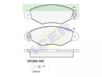 Set placute frana Icer 181204702, parte montare : Punte Fata