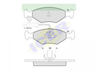 Set placute frana Icer 181603, parte montare : Punte Fata