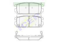 Set placute frana Icer 181615, parte montare : Punte Spate