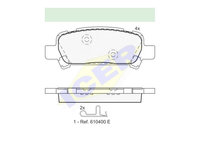 Set placute frana Icer 181736, parte montare : Punte Spate