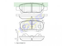 Set placute frana Icer 181746, parte montare : Punte Spate