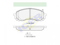 Set placute frana Icer 181800, parte montare : Punte Fata