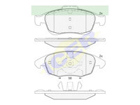 Set placute frana Icer 181852 punte fata Citroen Berlingo 2008-2018, C4 Grand Picasso, C4 Picasso , C4 2009-, DS4, DS5, Peugeot 5008, Partner 2008-2018,