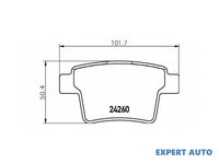 Set placute frana Jaguar X-TYPE Estate 2003-2009 #2 0252426017