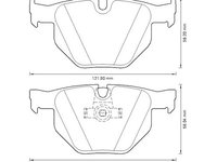 Set placute frana Jurid 573224J, parte montare : Punte spate