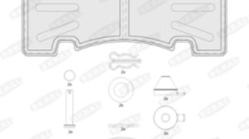 Set placute frana KB numar WVA: 29264 IVECO E