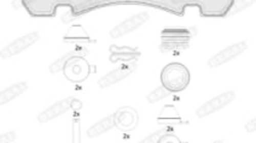 Set placute frana KB numar WVA: 29265 29303 I