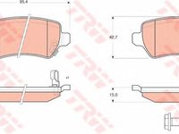 Set placute frana KIA VENGA (YN) - OEM - TRW: GDB1515 - Cod intern: W02075279 - LIVRARE DIN STOC in 24 ore!!!