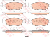 Set placute frana LANCIA MUSA (350) - Cod intern: W20013138 - LIVRARE DIN STOC in 24 ore!!!