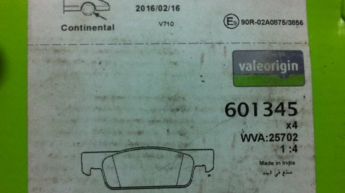 Set placute frana Logan II Sandero II Clio IV Thalia III producator Valeo cod 601345