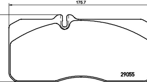 Set placute frana MAN L2000 WVA29055 sistem franare Wabco