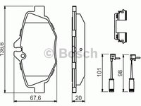 Set placute frana MERCEDES-BENZ E-CLASS (W211) - OEM - BOSCH: 0986494647|0 986 494 647 - Cod intern: W02658434 - LIVRARE DIN STOC in 24 ore!!!