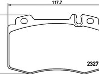 Set placute frana MERCEDES-BENZ M-CLASS (W163) - OEM - MEYLE ORIGINAL GERMANY: 0252327117/PD|025 232 7117/PD - W02322066 - LIVRARE DIN STOC in 24 ore!!!