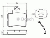 Set placute frana MERCEDES-BENZ S-CLASS (W140) - OEM - BOSCH: 0986424830|0 986 424 830 - Cod intern: W02647361 - LIVRARE DIN STOC in 24 ore!!!