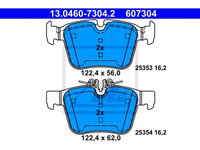 Set placute frana Mercedes Clasa C (W205), 07.2013-, Clasa C Convertible (A205), 06.2016-, Clasa C Coupe (C205), 10.2015-, Clasa C T-Model (S205), 09.2014-, parte montare Spate, ATE 13.0460-7304.2