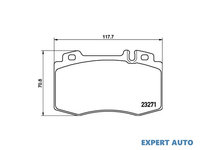 Set placute frana Mercedes M-CLASS (W163) 1998-2005 #2 0034200520