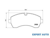 Set placute frana Mercedes SPRINTER 5-t platou / sasiu (906) 2006-2016 #3 0044208220