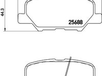 Set placute frana MINI MINI Roadster (R59) - Cod intern: W20120870 - LIVRARE DIN STOC in 24 ore!!!
