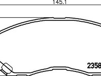 Set placute frana MITSUBISHI GALANT Mk VI (EA_) - OEM - MEYLE ORIGINAL GERMANY: 0252358416/PD|025 235 8416/PD - W02113458 - LIVRARE DIN STOC in 24 ore!!!