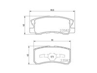 Set placute frana Mitsubishi PAJERO/SHOGUN II (V3_W, V2_W, V4_W) 1990-1999 #2 080302