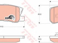 Set placute frana MITSUBISHI PAJERO/SHOGUN III autoturism de teren, deschis (V6_W, V7_W) - Cod intern: W20013389 - LIVRARE DIN STOC in 24 ore!!!