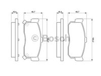 Set placute frana NISSAN ALMERA Mk II (N16) - OEM - BOSCH: 0986461144|0 986 461 144 - Cod intern: W02648528 - LIVRARE DIN STOC in 24 ore!!!