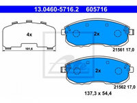 Set placute frana Nissan PULSAR hatchback (2014->)[C13] #2 0986494277