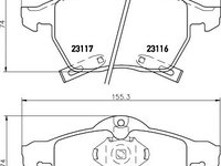 Set placute frana OPEL ASTRA G hatchback (F48_, F08_) - OEM - QUARO: QP0308 - Cod intern: W02606749 - LIVRARE DIN STOC in 24 ore!!!