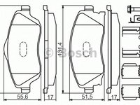 Set placute frana OPEL COMBO caroserie inchisa/combi - OEM - BOSCH: 0986494625|0 986 494 625 - Cod intern: W02658237 - LIVRARE DIN STOC in 24 ore!!!