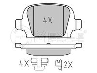 Set placute frana OPEL CORSA C (F08, F68) - OEM - MEYLE ORIGINAL GERMANY: 0252328414|025 232 8414 - W02299652 - LIVRARE DIN STOC in 24 ore!!!