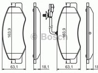 Set placute frana OPEL MOKKA - OEM - BOSCH: 0986494499|0 986 494 499 - Cod intern: W02657730 - LIVRARE DIN STOC in 24 ore!!!