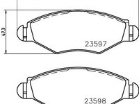 Set placute frana PEUGEOT 206 CC (2D) - OEM - QUARO: QP1243 - Cod intern: W02606757 - LIVRARE DIN STOC in 24 ore!!!