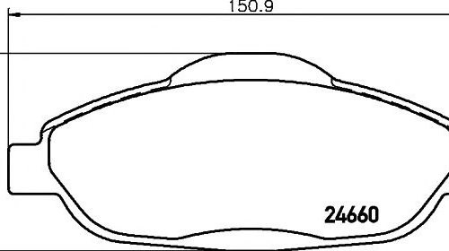 Set placute frana PEUGEOT 307 SW (3H) - OEM -