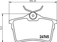 Set placute frana PEUGEOT PARTNER platou/sasiu - OEM - QUARO: QP3964 - Cod intern: W02605736 - LIVRARE DIN STOC in 24 ore!!!