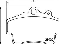 Set placute frana PORSCHE CAYMAN (987) - Cod intern: W20119867 - LIVRARE DIN STOC in 24 ore!!!