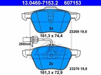 Set placute frana punte fata Ate pt ford galaxy, seat alhambra, vw sharan, transporter