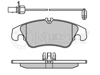 Set placute frana punte fata AUDI A4 B8 Allroad (8KH) (An fabricatie 04.2009 - 05.2016, 136 - 245 CP, Diesel, Benzina) - OEM - MEYLE ORIGINAL GERMANY: 0252474319/W|025 247 4319/W - LIVRARE DIN STOC in 24 ore!!!